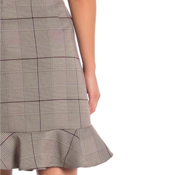 ECI SIDE TIE PLAID PRINT SKIRT. SIZE 8 - Picture 3 of 7